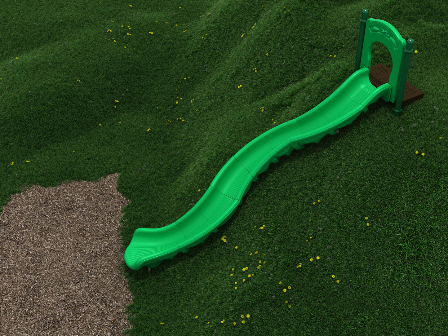 9 Foot Single Zig Zag Embankment Slide