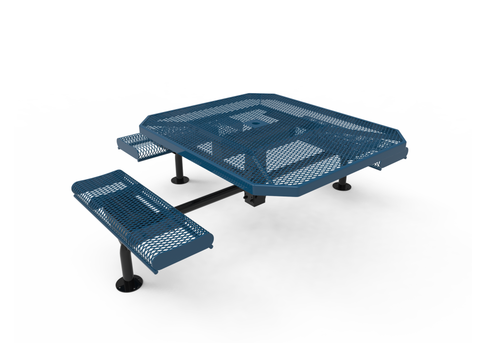 Octagon Rolled Nexus Pedestal Table with Diamond Pattern