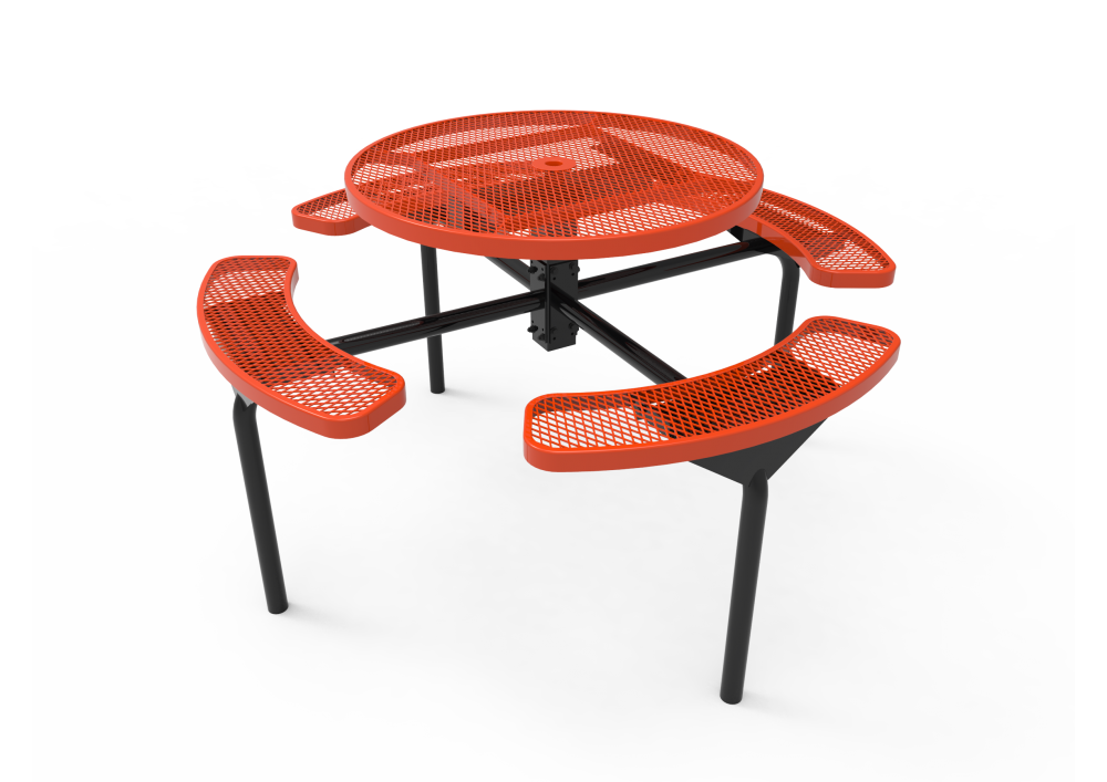 Round Nexus Pedestal Table with Diamond Pattern