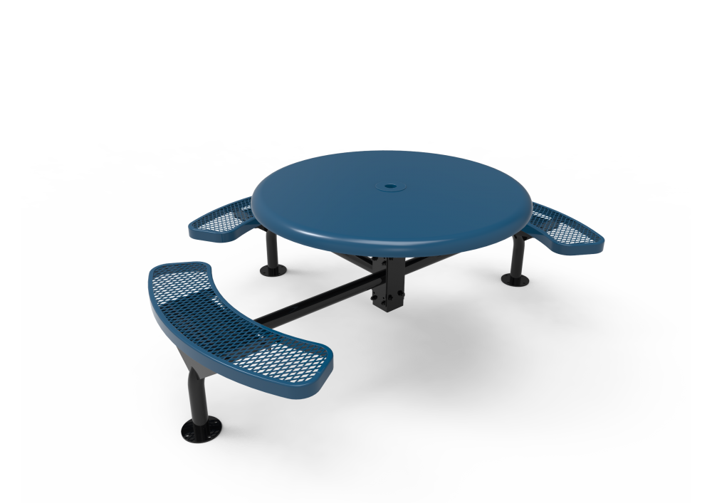 Solid Top Round Nexus Pedestal Table with Diamond Pattern