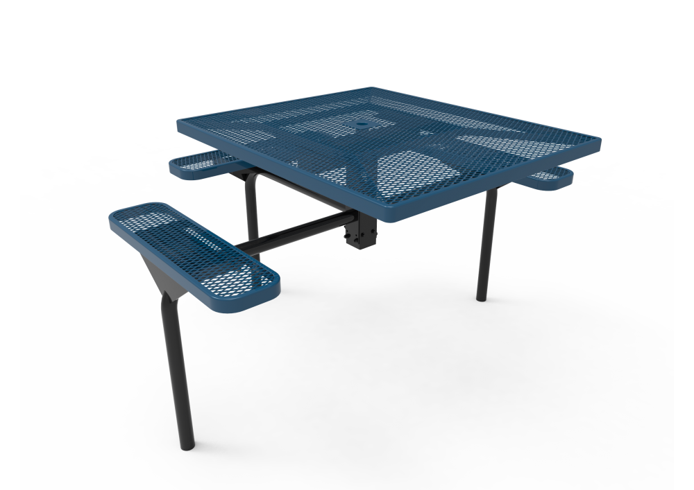 Square Nexus Pedestal Table with Diamond Pattern