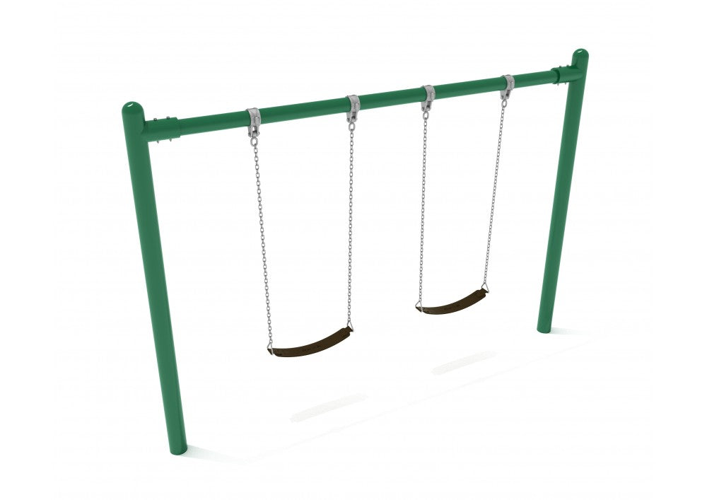 Elite Series 5 Inch Single Post Swing 1 Bay With Seats - 8 Foot