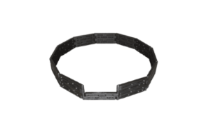 Black plastic 15-foot octagonal Gaga Ball Pit shown empty on a white background.