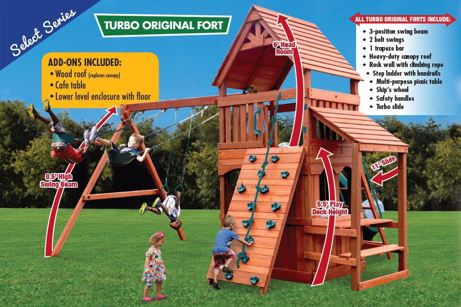 Turbo Original Fort Hangout Swing Set