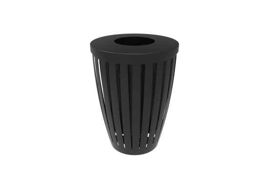 Downtown Trash Receptacle Tapered with Flattop