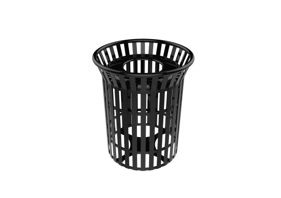 32 Gallon Skyline Trash Receptacle with Flared Top and Liner