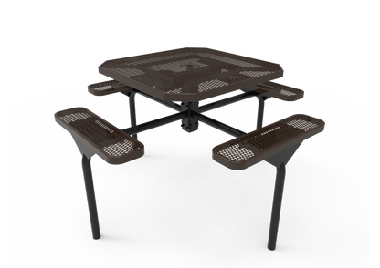Octagon Nexus Pedestal Table with Diamond Pattern