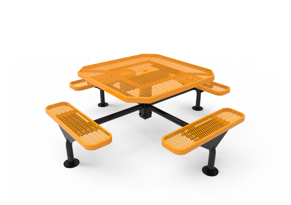 Octagon Nexus Pedestal Table with Diamond Pattern