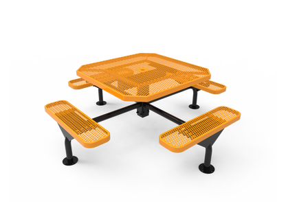 Octagon Nexus Pedestal Table with Diamond Pattern