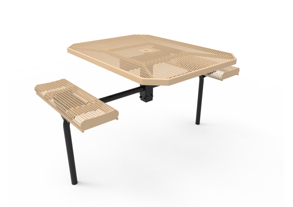 Octagon Rolled Nexus Pedestal Table with Diamond Pattern