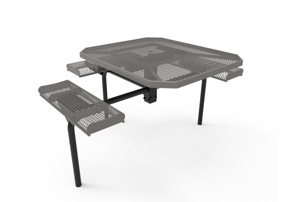 Octagon Rolled Nexus Pedestal Table with Diamond Pattern
