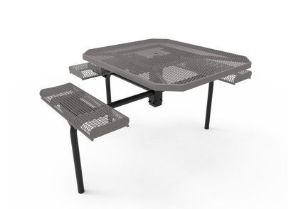 Octagon Rolled Nexus Pedestal Table with Diamond Pattern