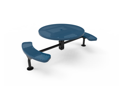 Round Nexus Pedestal Table with Perforated Steel
