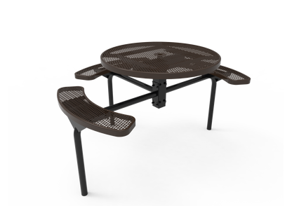 Round Nexus Pedestal Table with Diamond Pattern
