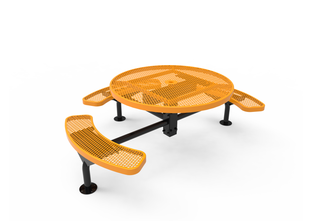 Round Nexus Pedestal Table with Diamond Pattern