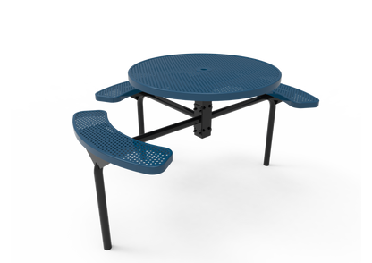 Round Nexus Pedestal Table with Perforated Steel