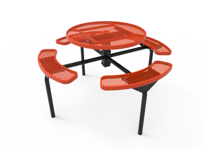 Round Nexus Pedestal Table with Diamond Pattern