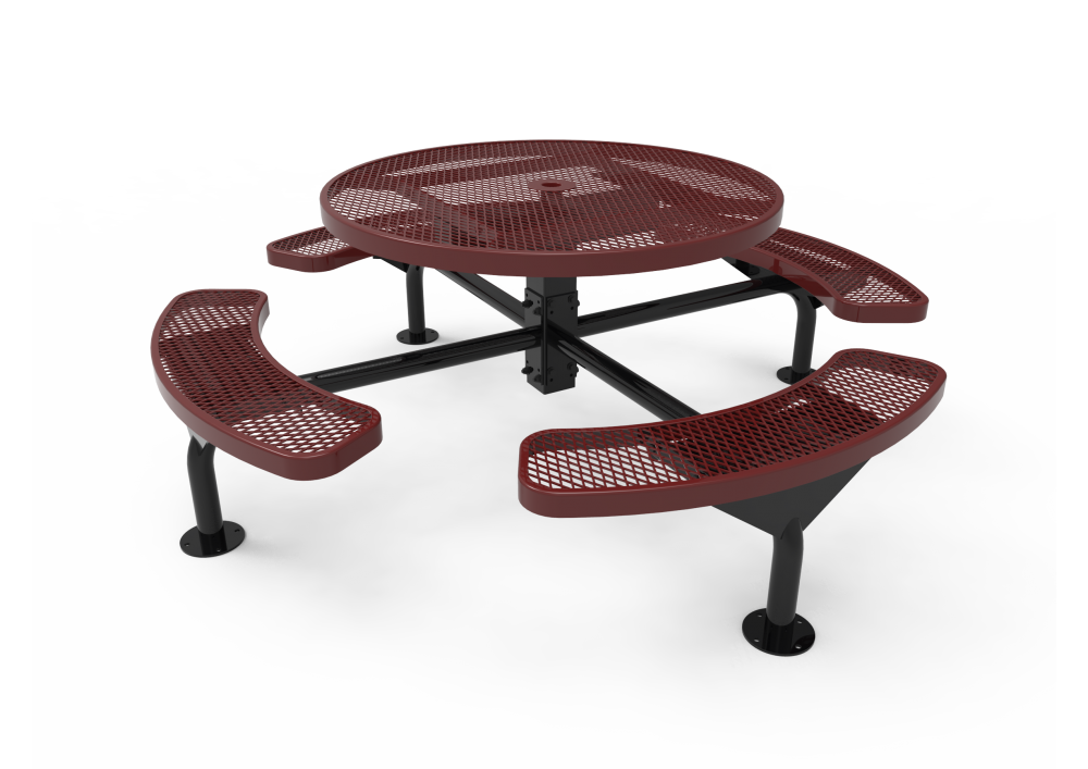 Round Nexus Pedestal Table with Diamond Pattern