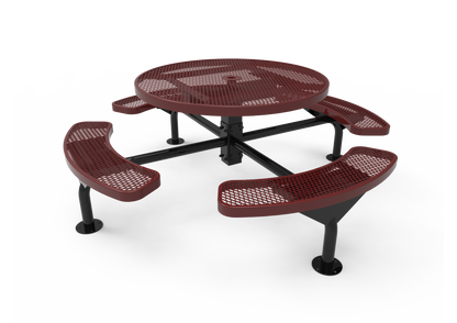 Round Nexus Pedestal Table with Diamond Pattern