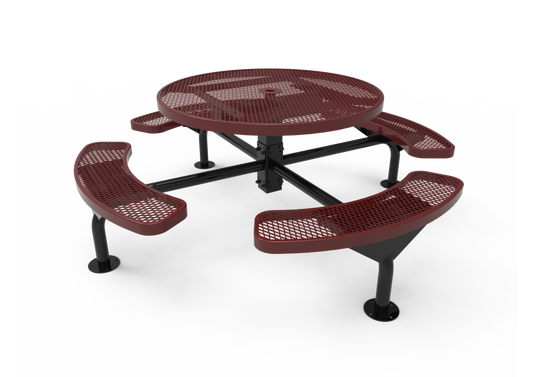 Round Nexus Pedestal Table with Diamond Pattern