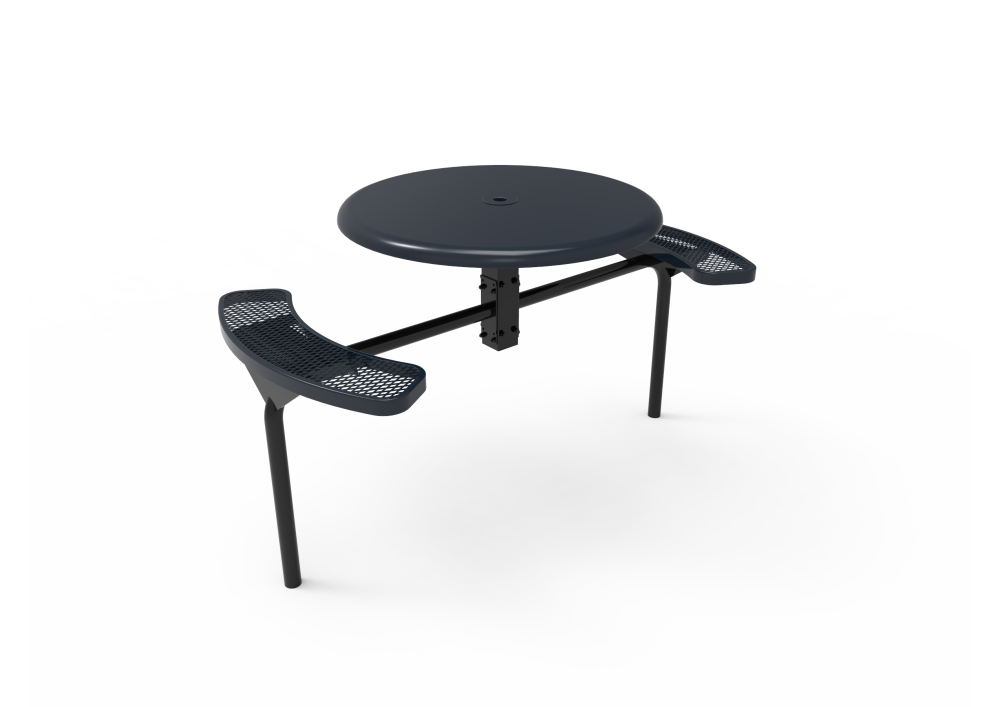 Solid Top Round Nexus Pedestal Table with Diamond Pattern