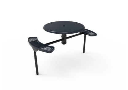 Solid Top Round Nexus Pedestal Table with Diamond Pattern
