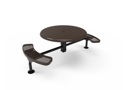 Solid Top Round Nexus Pedestal Table with Diamond Pattern