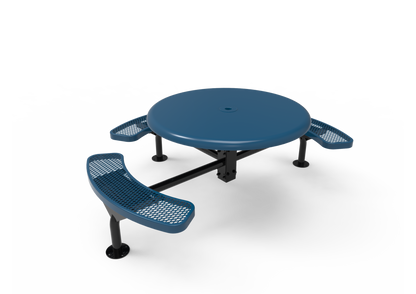 Solid Top Round Nexus Pedestal Table with Diamond Pattern