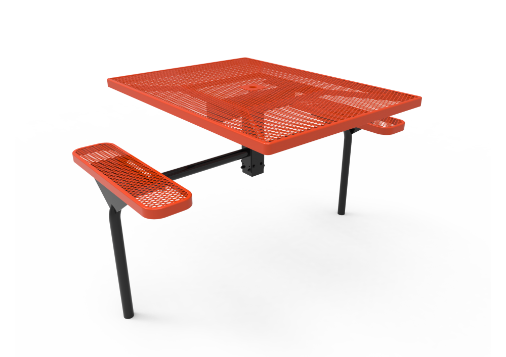 Square Nexus Pedestal Table with Diamond Pattern