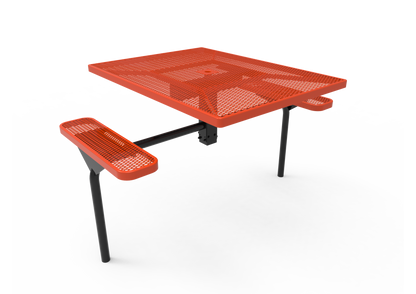 Square Nexus Pedestal Table with Diamond Pattern