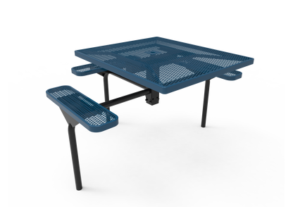 Square Nexus Pedestal Table with Diamond Pattern