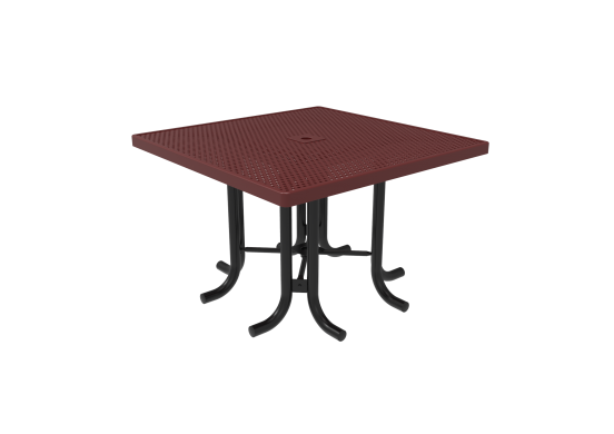 Perforated Steel Square Patio Table
