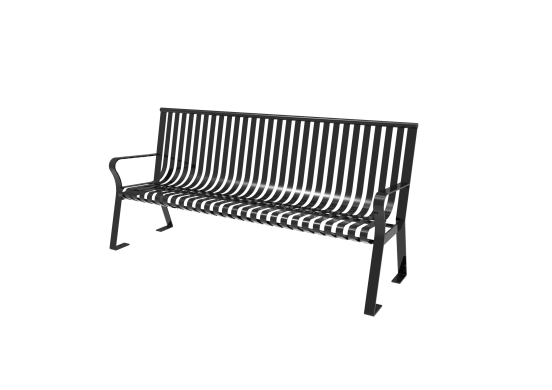 Downtown Bench with Back