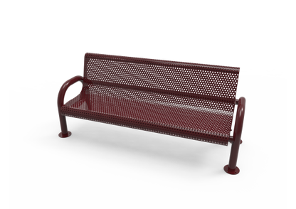 Perforated Steel MOD Bench with Back