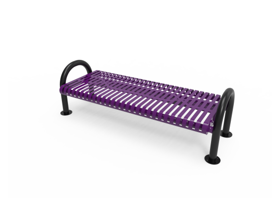 Slatted Steel MOD Bench without Back