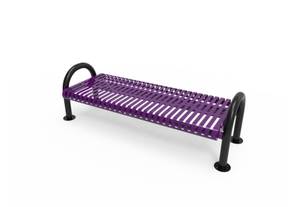 Slatted Steel MOD Bench without Back