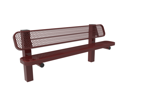 Diamond Pattern Single Pedestal Bench