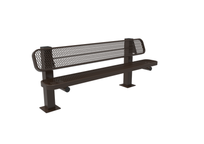 Diamond Pattern Single Pedestal Bench