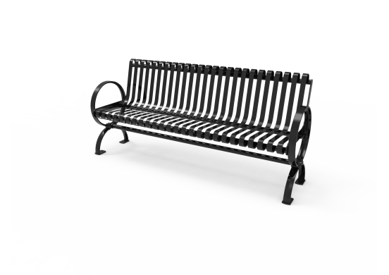 Village Bench with Back