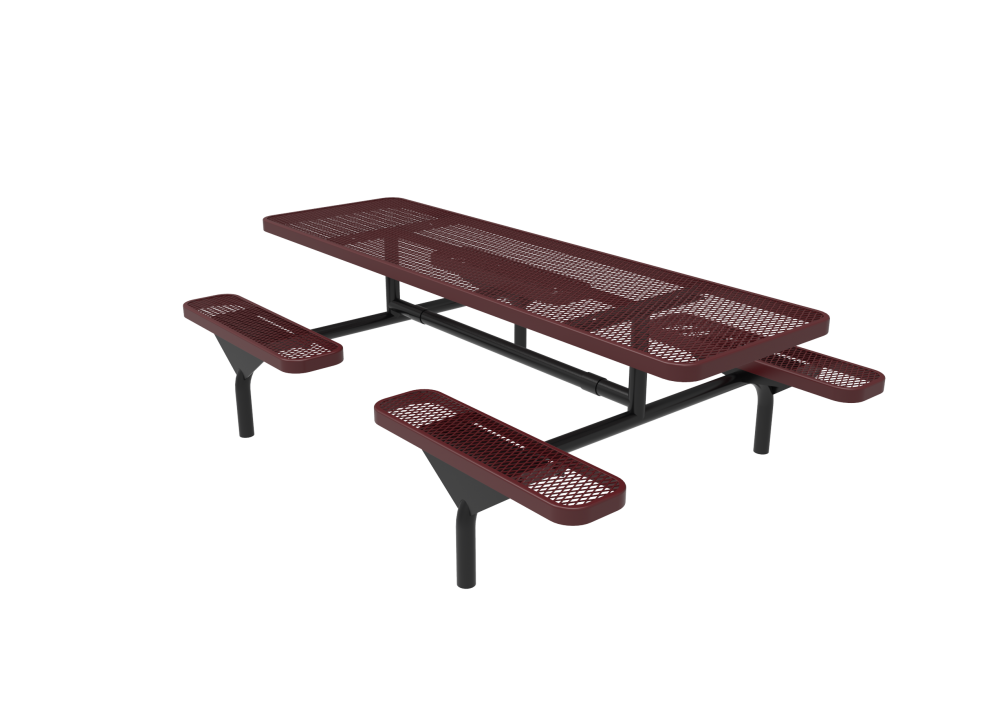 Rectangular Nexus Pedestal Table with Diamond Pattern