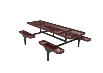 Rectangular Nexus Pedestal Table with Diamond Pattern