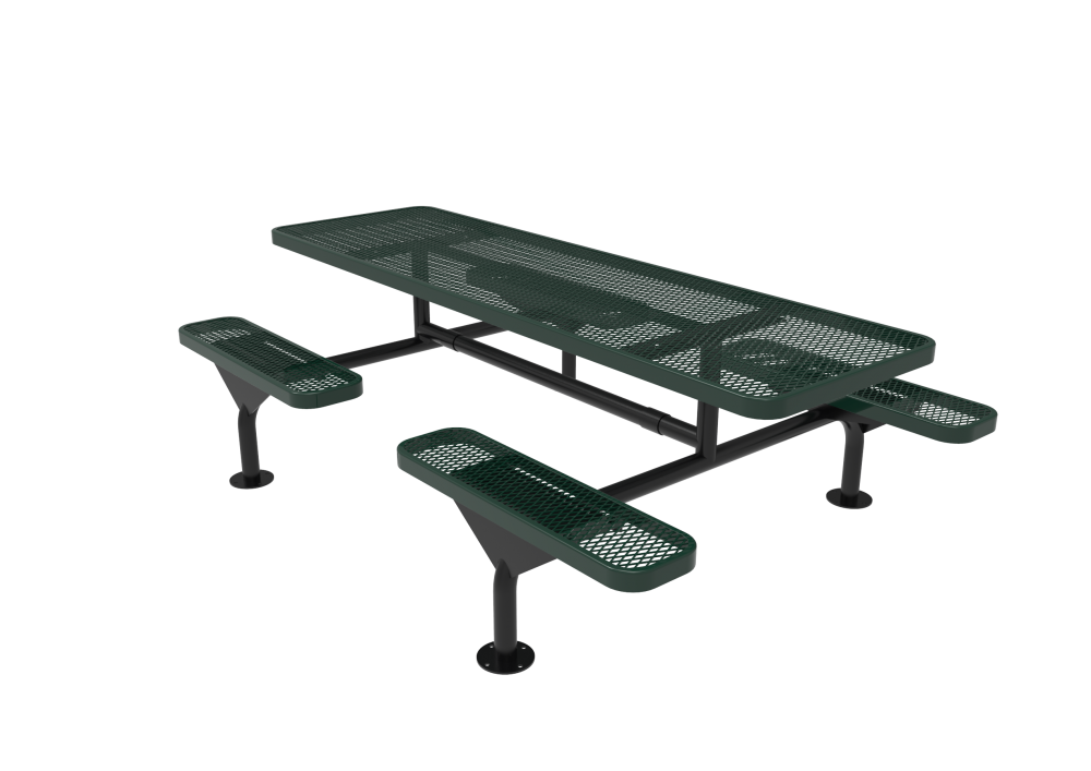 Rectangular Nexus Pedestal Table with Diamond Pattern