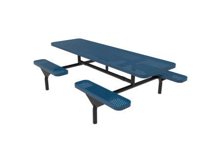 Rectangular Nexus Pedestal Table with Perforated Steel