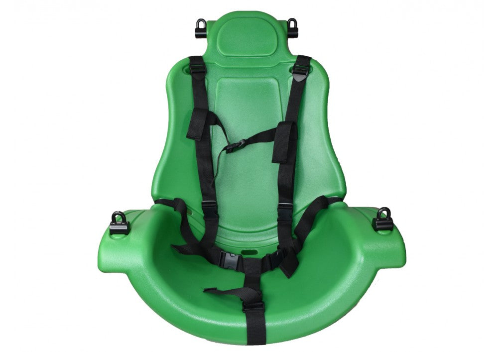 High-Capacity Adaptive Seat - Green 
(incl. 1 Seat, 1 Harness, 1 Wrench, 4 Double Clevis, Chain Pkg. for 8 ' Top Rail)