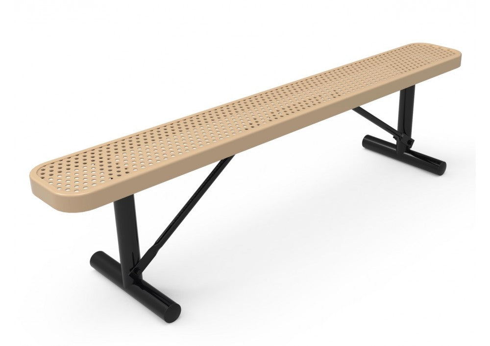 Perforated Steel Traditional Rectangular Bench without Back