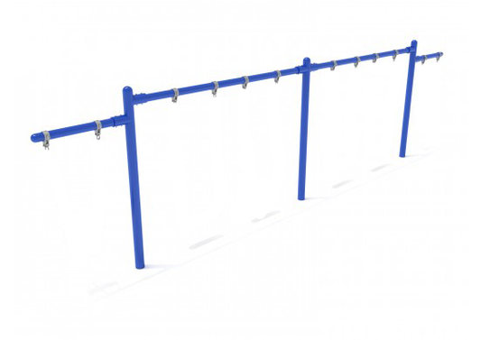 2 Bay- 1 Cantilever Single Post Swing - Frame with Hangers Only - No Swings