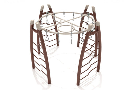 Curved Post Circle Overhead Swinging Ring Ladder