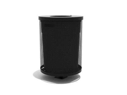 32 Gallon Expanded Steel Trash Receptacle with Liner