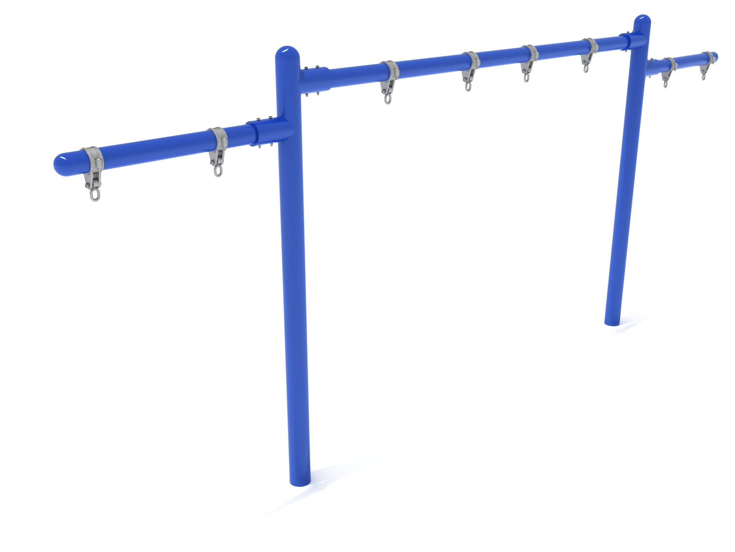 1-Bay 2-Cantilever Single Post Swing - Frame With Hangers Only - No Swings