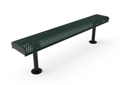 Perforated Steel Rolled Edge Bench without Back